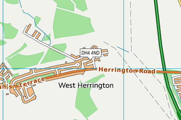 DH4 4ND map - OS VectorMap District (Ordnance Survey)