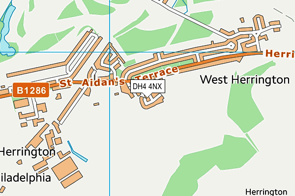 DH4 4NX map - OS VectorMap District (Ordnance Survey)