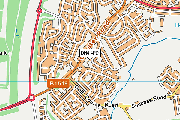 DH4 4PD map - OS VectorMap District (Ordnance Survey)