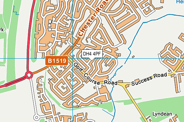 DH4 4PF map - OS VectorMap District (Ordnance Survey)