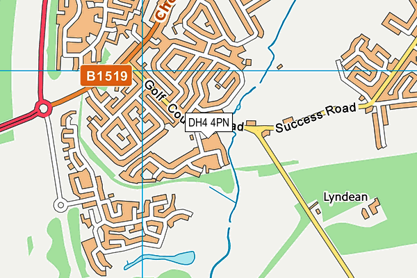 DH4 4PN map - OS VectorMap District (Ordnance Survey)