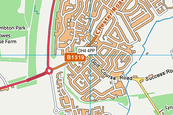 DH4 4PP map - OS VectorMap District (Ordnance Survey)