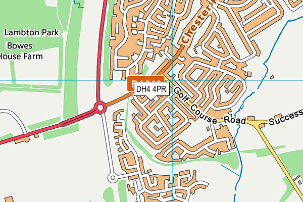 DH4 4PR map - OS VectorMap District (Ordnance Survey)