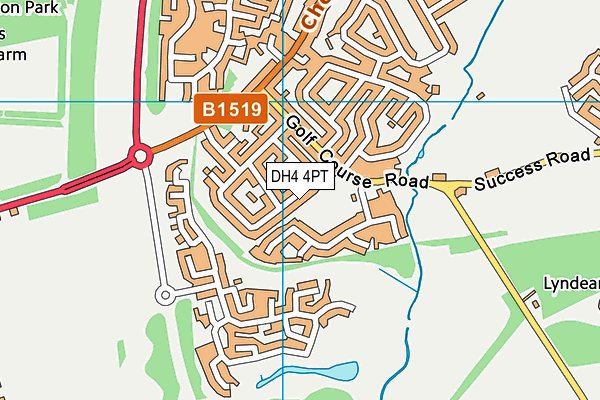 DH4 4PT map - OS VectorMap District (Ordnance Survey)