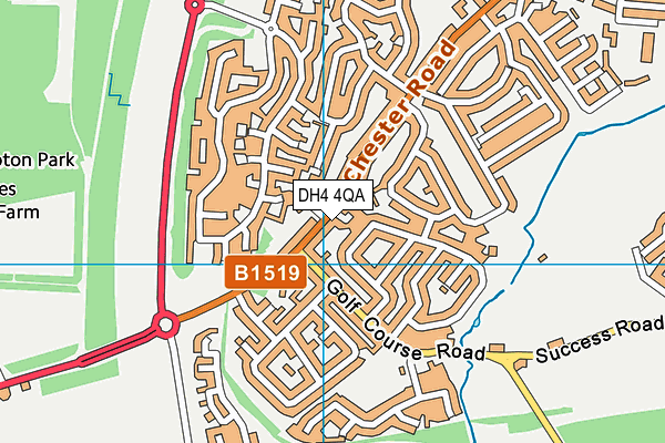 DH4 4QA map - OS VectorMap District (Ordnance Survey)