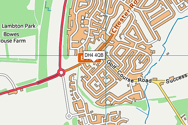 DH4 4QB map - OS VectorMap District (Ordnance Survey)