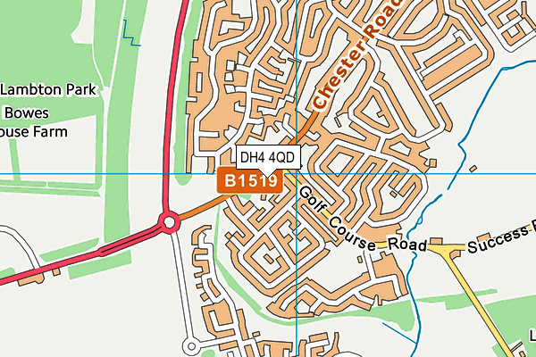 DH4 4QD map - OS VectorMap District (Ordnance Survey)