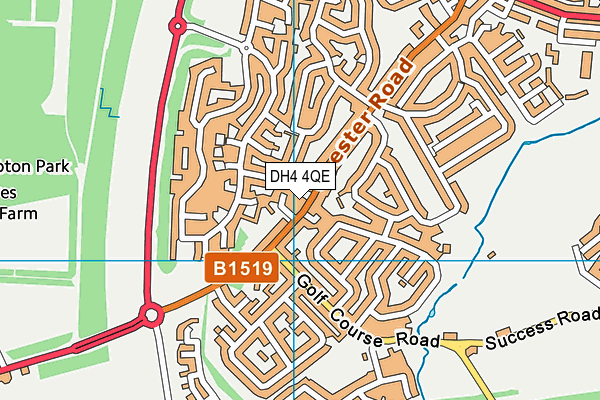 DH4 4QE map - OS VectorMap District (Ordnance Survey)