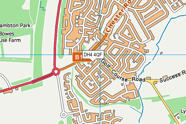 DH4 4QF map - OS VectorMap District (Ordnance Survey)