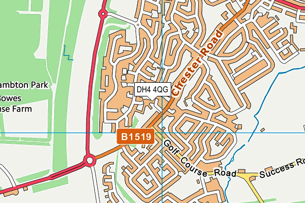 DH4 4QG map - OS VectorMap District (Ordnance Survey)