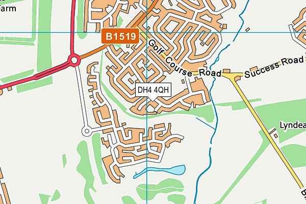 DH4 4QH map - OS VectorMap District (Ordnance Survey)