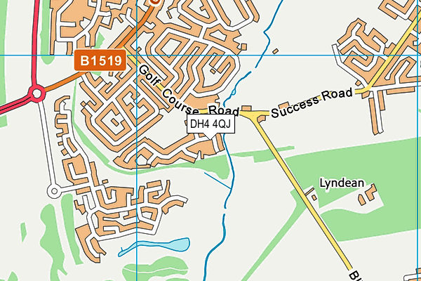 DH4 4QJ map - OS VectorMap District (Ordnance Survey)