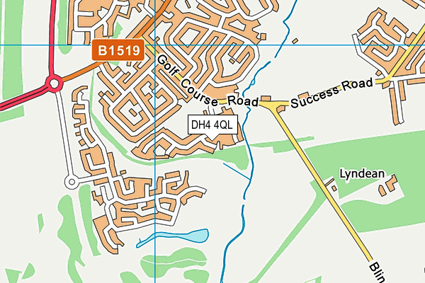 DH4 4QL map - OS VectorMap District (Ordnance Survey)