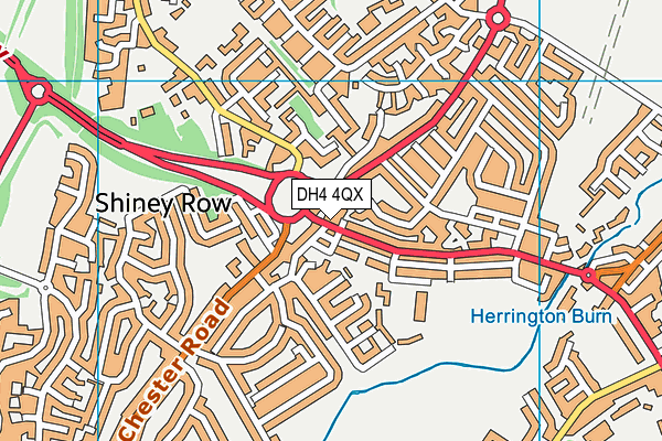 DH4 4QX map - OS VectorMap District (Ordnance Survey)