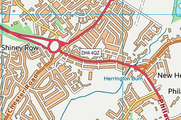 DH4 4QZ map - OS VectorMap District (Ordnance Survey)