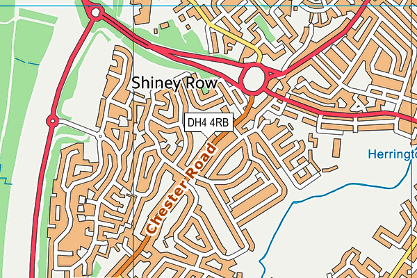 DH4 4RB map - OS VectorMap District (Ordnance Survey)