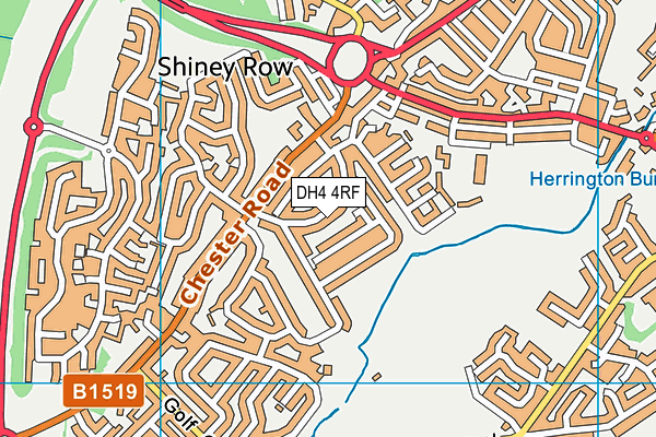 DH4 4RF map - OS VectorMap District (Ordnance Survey)