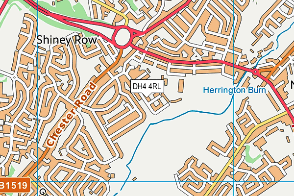 DH4 4RL map - OS VectorMap District (Ordnance Survey)