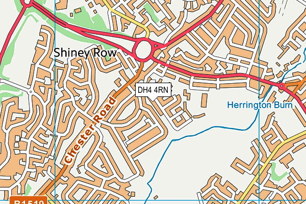 DH4 4RN map - OS VectorMap District (Ordnance Survey)