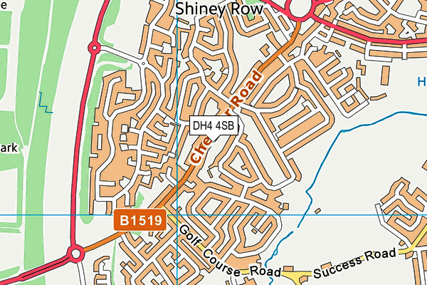 DH4 4SB map - OS VectorMap District (Ordnance Survey)