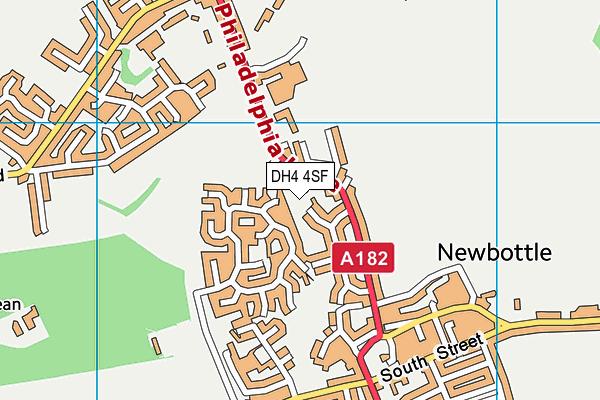 DH4 4SF map - OS VectorMap District (Ordnance Survey)