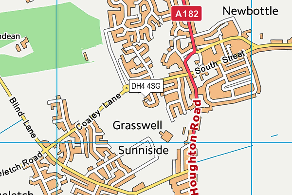 DH4 4SG map - OS VectorMap District (Ordnance Survey)