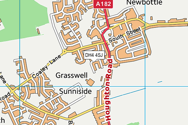 DH4 4SJ map - OS VectorMap District (Ordnance Survey)