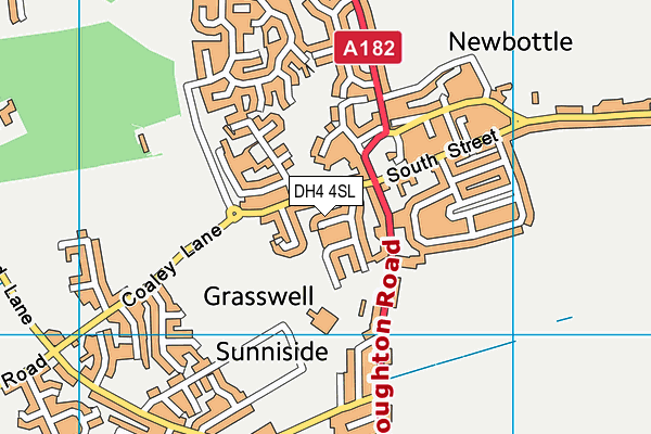 DH4 4SL map - OS VectorMap District (Ordnance Survey)