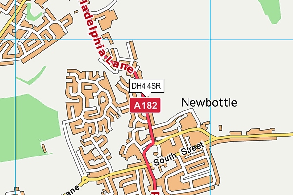 DH4 4SR map - OS VectorMap District (Ordnance Survey)