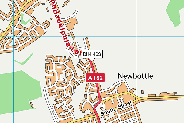 DH4 4SS map - OS VectorMap District (Ordnance Survey)