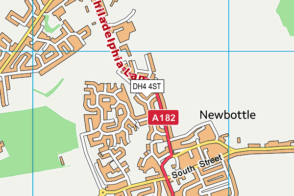 DH4 4ST map - OS VectorMap District (Ordnance Survey)