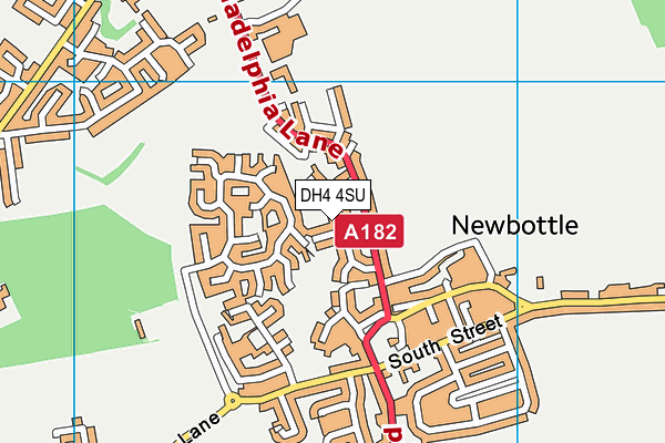 DH4 4SU map - OS VectorMap District (Ordnance Survey)