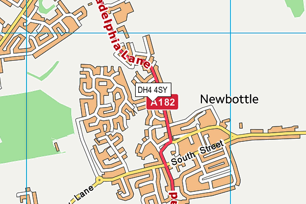 DH4 4SY map - OS VectorMap District (Ordnance Survey)