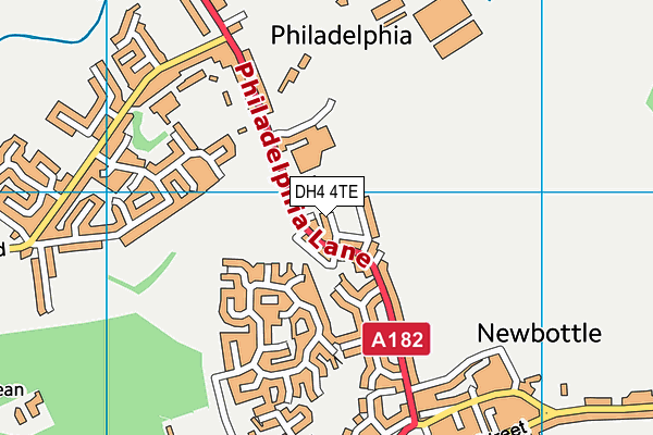 DH4 4TE map - OS VectorMap District (Ordnance Survey)