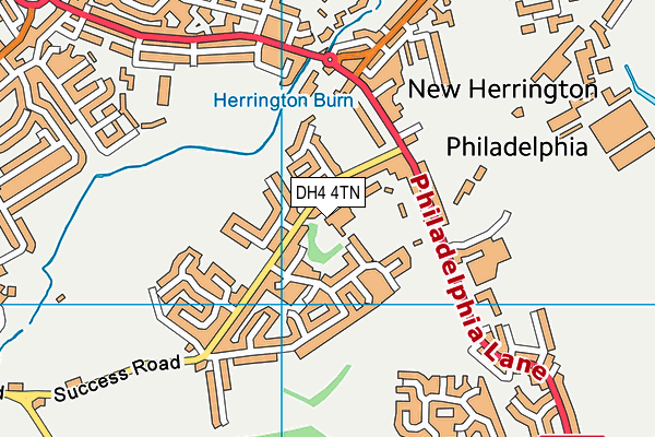 DH4 4TN map - OS VectorMap District (Ordnance Survey)