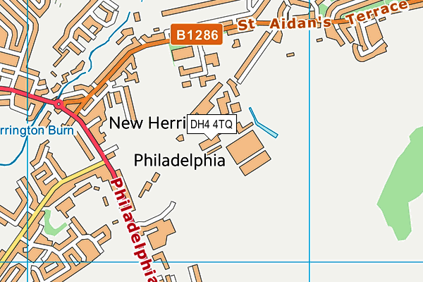 DH4 4TQ map - OS VectorMap District (Ordnance Survey)