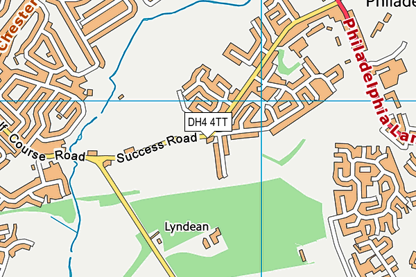 DH4 4TT map - OS VectorMap District (Ordnance Survey)