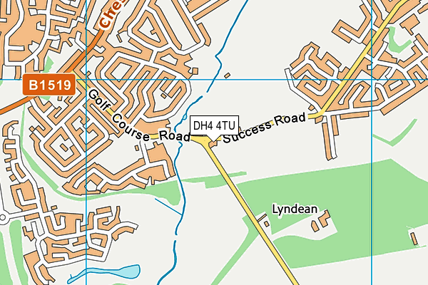 Shiney Row map (DH4 4TU) - OS VectorMap District (Ordnance Survey)