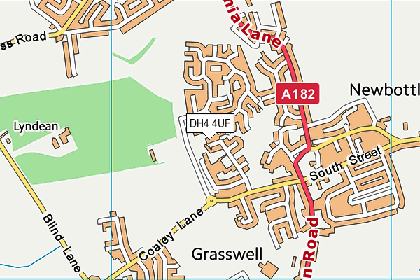 DH4 4UF map - OS VectorMap District (Ordnance Survey)