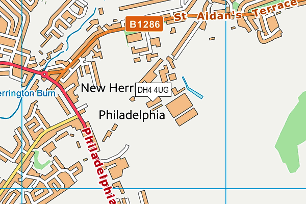 DH4 4UG map - OS VectorMap District (Ordnance Survey)