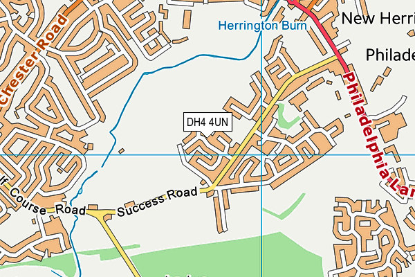 DH4 4UN map - OS VectorMap District (Ordnance Survey)