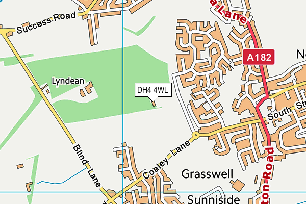 Russell Foster Football Centre map (DH4 4WL) - OS VectorMap District (Ordnance Survey)