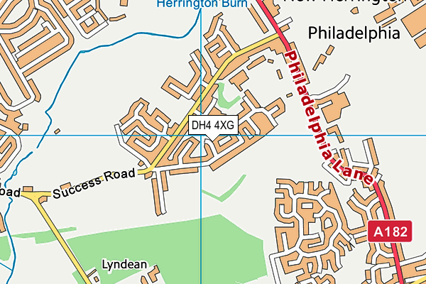 DH4 4XG map - OS VectorMap District (Ordnance Survey)