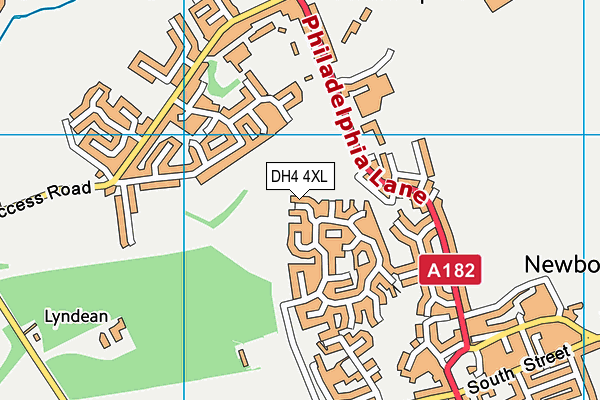 DH4 4XL map - OS VectorMap District (Ordnance Survey)