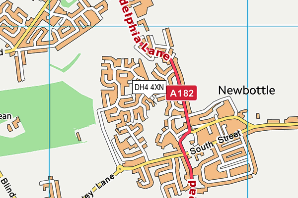 DH4 4XN map - OS VectorMap District (Ordnance Survey)