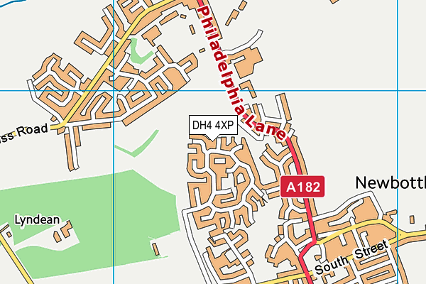 DH4 4XP map - OS VectorMap District (Ordnance Survey)