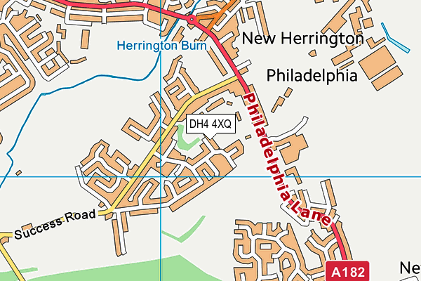 DH4 4XQ map - OS VectorMap District (Ordnance Survey)