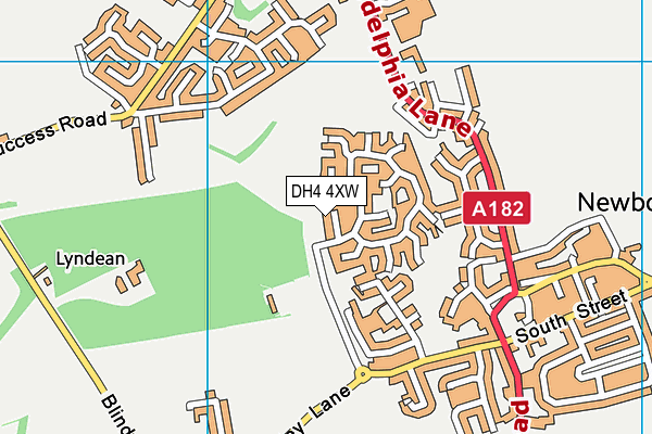 DH4 4XW map - OS VectorMap District (Ordnance Survey)