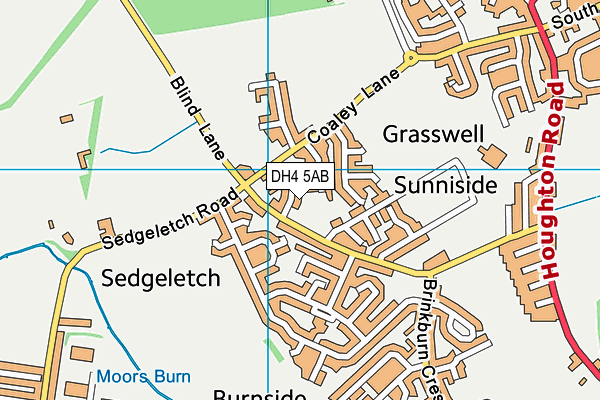 DH4 5AB map - OS VectorMap District (Ordnance Survey)