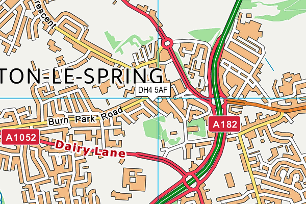 DH4 5AF map - OS VectorMap District (Ordnance Survey)